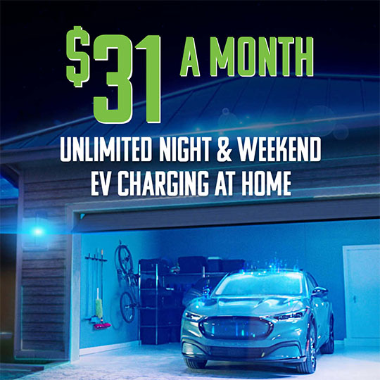 FPL EVolution home equipment only installation $31 a month - car in an open garage