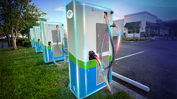 an electric car being charged