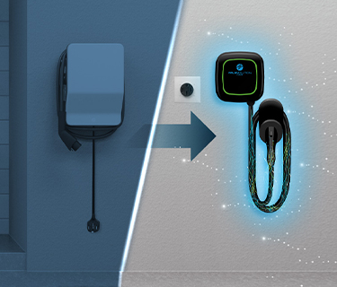 graphic depicting switch from original home charger to the fpl evolution home charger