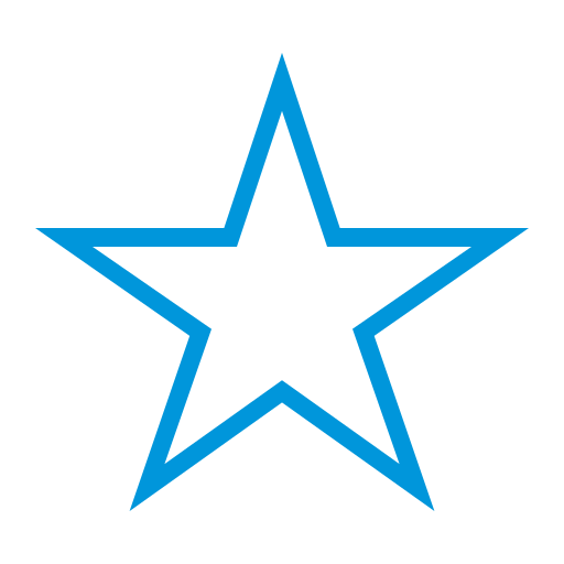 icon of a blue outlined star