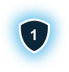 number 1 inside shield (icon)