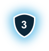 number 3 inside shield (icon)