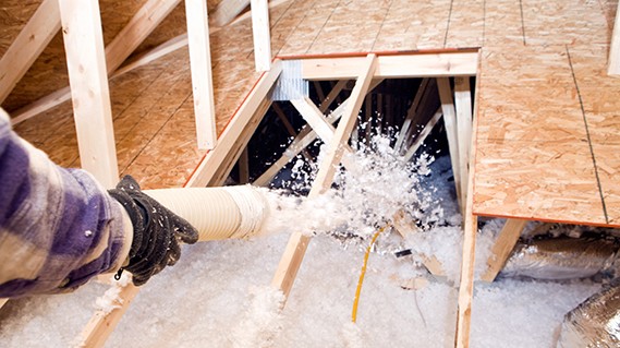 ceiling insulation install