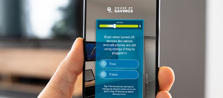 a phone screen showing the house of savings tool
